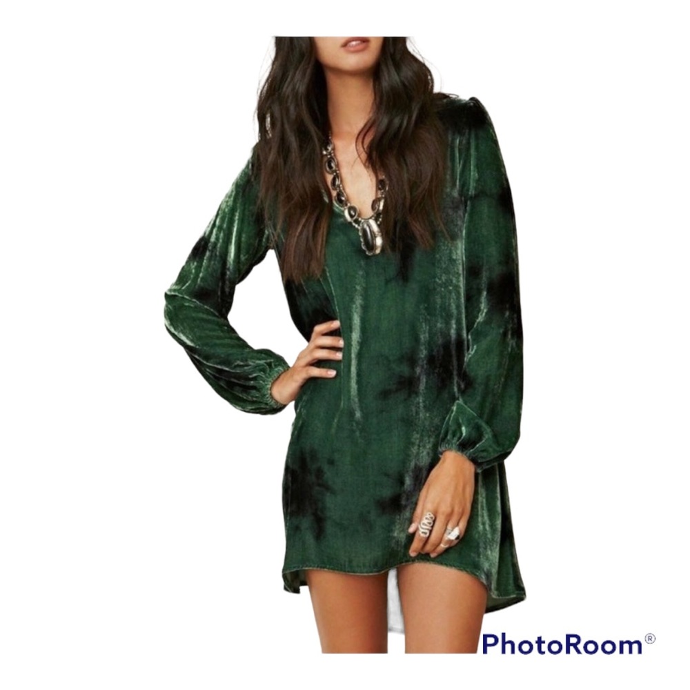 Planet Blue blu moon Tie-Dye Boho Ranaissance Dress